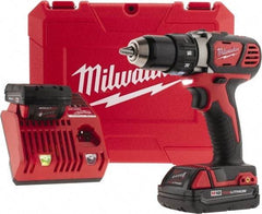 Milwaukee Tool - 18 Volt 1/2" Chuck Pistol Grip Handle Cordless Drill - 0-400 & 0-1800 RPM, Keyless Chuck, Reversible, 2 Lithium-Ion Batteries Included - Best Tool & Supply