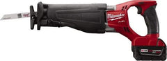 Milwaukee Tool - 18V, 0 to 3,000 SPM, Cordless Reciprocating Saw - 1-1/8" Stroke Length, 18-1/2" Saw Length, 2 Lithium-Ion Batteries Included - Best Tool & Supply