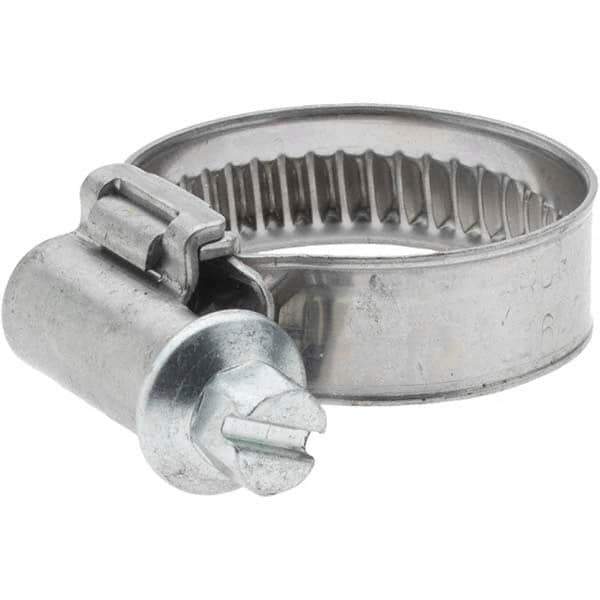 Value Collection - 16 to 25mm Diam, Stainless Steel Worm Drive Clamp - 9mm Wide - Best Tool & Supply