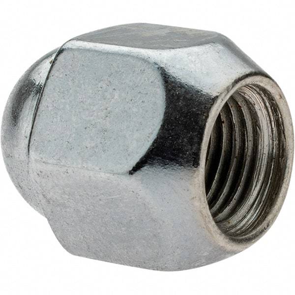 Value Collection - M12-1.25 Chrome Finish Wheel Nut - 19mm Hex, 25mm Overall Length, 60° Seat Angle - Best Tool & Supply