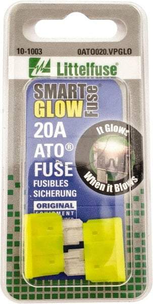 Value Collection - 20 Amp, Automotive Fuse - Yellow, Littlefuse ATO020 - Best Tool & Supply