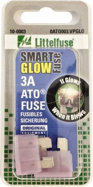 Value Collection - 3 Amp, Automotive Fuse - Violet, Littlefuse ATO003 - Best Tool & Supply