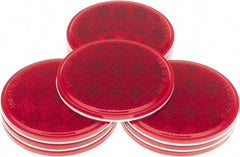 Value Collection - 3" Diam, Red Lens & Reflector - Acrylic - Best Tool & Supply