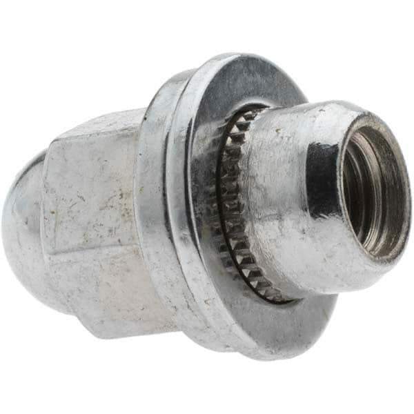 Value Collection - M12-1.5 Chrome Finish Mag Wheel Nut - 21mm Hex, 40.5mm Overall Length - Best Tool & Supply