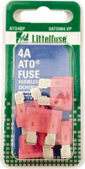 Value Collection - 4 Amp, 32 VAC/VDC, Automotive Fuse - 3/4" Long, Pink, Littlefuse ATO004 - Best Tool & Supply