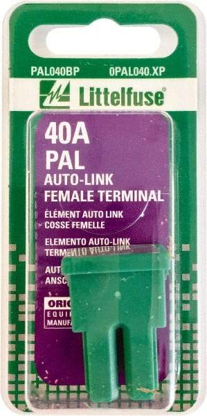 Value Collection - 40 Amp, Automotive Fuse - Green, Littlefuse PAL040 - Best Tool & Supply