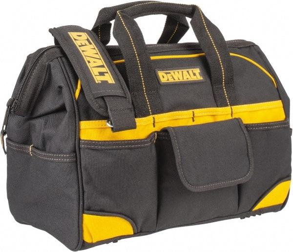 DeWALT - 33 Pocket Black & Yellow Polyester Tool Bag - 16" Wide x 8" Deep x 10" High - Best Tool & Supply