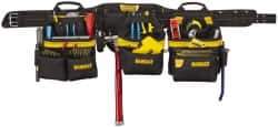 DeWALT - 29 to 46" Waist Apron - 31 Pocket, Black, Polyester - Best Tool & Supply