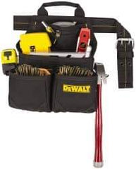 DeWALT - 29 to 46" Waist Nail & Tool Pouch - 6 Pocket, Black, Polyester - Best Tool & Supply