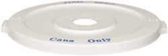 PRO-SOURCE - 32 Gal White Round Recycling Container - Polyethylene - Best Tool & Supply