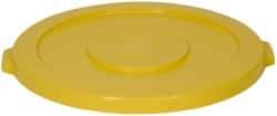 PRO-SOURCE - Round Lid for Use with 32 Gal Round Trash Cans - Yellow, Plastic, For Huskee Trash Cans - Best Tool & Supply