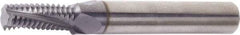 Vargus - 1/2-14 NPT, 0.496" Cutting Diam, 4 Flute, Solid Carbide Helical Flute Thread Mill - Internal/External Thread, 0.929" LOC, 3-1/2" OAL, 3-1/2" Shank Diam - Best Tool & Supply