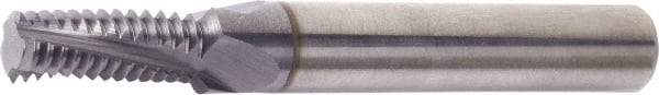 Vargus - 10-32 UN, 0.121" Cutting Diam, 3 Flute, Solid Carbide Helical Flute Thread Mill - Internal Thread, 5/16" LOC, 2" OAL, 1/8" Shank Diam - Best Tool & Supply