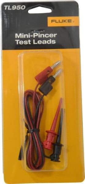 Fluke - Black/Red Electrical Test Equipment Leads Set - Use with All Models - Best Tool & Supply