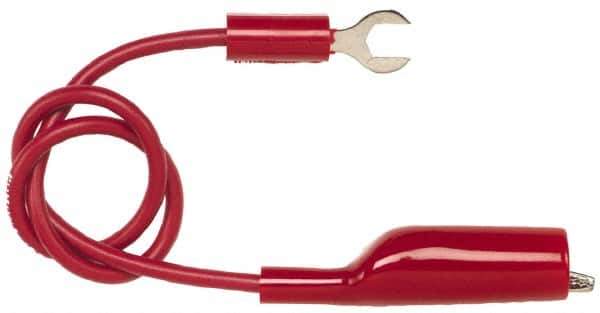 Pomona - Red Electrical Test Equipment Clip - Use with Insulated Spade Lug - Best Tool & Supply