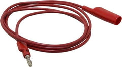 Pomona - Red Electrical Test Equipment Clip - Use with 0.300" Terminal, Banana Plugs - Best Tool & Supply