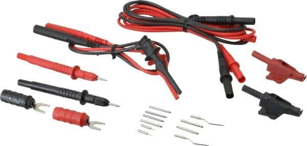 Pomona - Black/Red Electrical Test Equipment Leads Set - Use with Electronic Bench Digital Multimeters - Best Tool & Supply