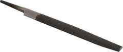 Value Collection - 5.34" Long, Second Cut, Half Round American-Pattern File - Single, Double Cut, 0.16" Overall Thickness, Tang - Best Tool & Supply