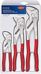 Knipex - 3 Piece Pipe Wrench & Water Pump Plier Set - Comes in Plastic Deep-Drawn Packaging - Best Tool & Supply