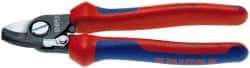 Knipex - 6-1/2" OAL, 1/0 AWG Capacity, Cable Cutter - Ergo Dual Component Handle - Best Tool & Supply