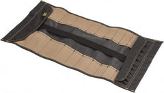 CLC - 32 Pocket Black & Brown Polyester Tool Roll - 28" Wide x 1" Deep x 14" High - Best Tool & Supply