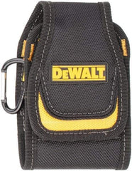 DeWALT - 3 Pocket Cell Phone Holster - Ballistic Polyester, Black & Yellow, 3.2" Wide x 5" High - Best Tool & Supply