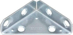 National Mfg. - 2" Long x 2" Wide Steel Corner Braces - Zinc Plated Finish - Best Tool & Supply