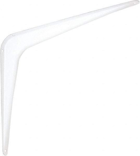 National Mfg. - 100 Lb Capacity, White Shelf Brackets - 10" Long x 12" High x 1-3/4" Wide - Best Tool & Supply