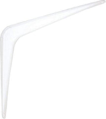 National Mfg. - 100 Lb Capacity, White Shelf Brackets - 10" Long x 12" High x 1-3/4" Wide - Best Tool & Supply