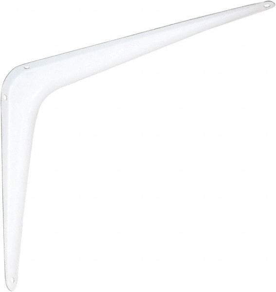 National Mfg. - 100 Lb Capacity, White Shelf Brackets - 8" Long x 10" High x 1-1/2" Wide - Best Tool & Supply