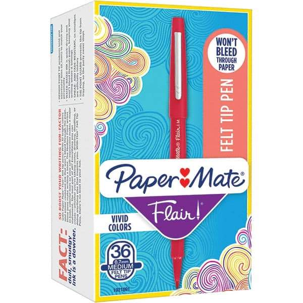 Paper Mate - Pens & Pencils Type: Porous Point Pen Color: Red - Best Tool & Supply