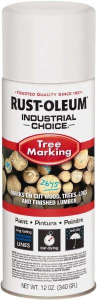 Rust-Oleum - 12 fl oz White Marking Paint - 300' Coverage, Modified Alkyd Formula, >500 gL VOC - Best Tool & Supply