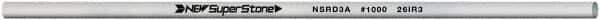 Value Collection - Round Ceramic Finishing Stick - 50mm Long x 3.175mm Wide, 1,000 Grit - Best Tool & Supply