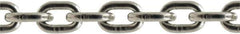 Value Collection - 7/64" Welded Stainless Steel Chain - 132 Lb Capacity, Grade 43, 100' Long, Polished Finish - Best Tool & Supply