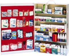 Medique - 1,500 Piece, 150 Person, Industrial First Aid Kit - 19-1/4" Wide x 28-1/2" Deep x 6" High, Metal Cabinet - Best Tool & Supply