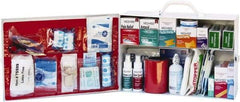 Medique - 900 Piece, 75 Person, Industrial First Aid Kit - 15-1/4" Wide x 10-1/2" Deep x 4-3/4" High, Metal Cabinet - Best Tool & Supply