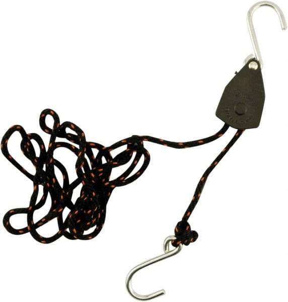 Erickson Manufacturing - Nylon Tite Rope Pulley - 1/8" Wide x 72" Long, Black, For Use with General Use - Best Tool & Supply