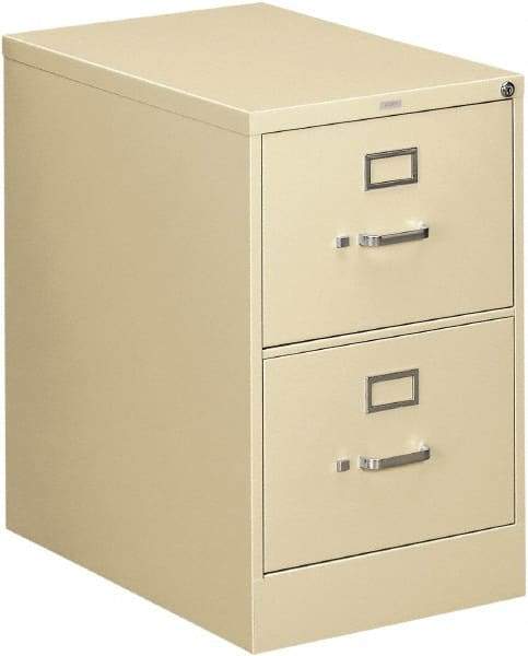 Hon - 18-1/4" Wide x 29" High x 26-1/2" Deep, 2 Drawer Vertical File - Steel, Putty - Best Tool & Supply