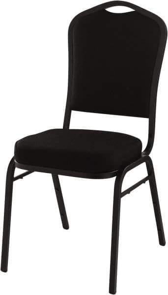 NPS - Fabric Black Stacking Chair - Black Frame, 17" Wide x 23" Deep x 36" High - Best Tool & Supply