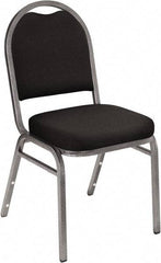 NPS - Fabric Black Stacking Chair - Silver Frame, 18" Wide x 20" Deep x 34" High - Best Tool & Supply