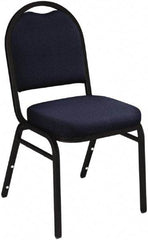 NPS - Fabric Blue Stacking Chair - Black Frame, 18" Wide x 20" Deep x 34" High - Best Tool & Supply