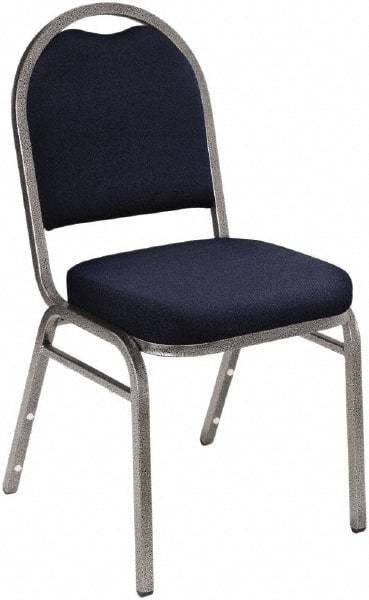 NPS - Fabric Blue Stacking Chair - Silver Frame, 18" Wide x 20" Deep x 34" High - Best Tool & Supply