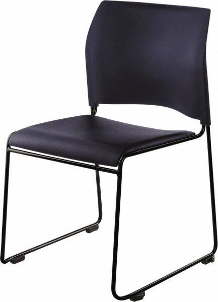 NPS - Vinyl Navy Stacking Chair - Black Frame, 20" Wide x 19-1/4" Deep x 30" High - Best Tool & Supply