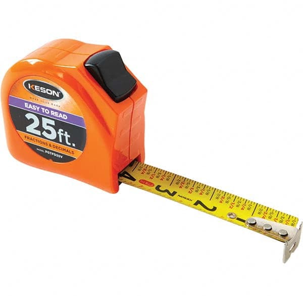 Keson - 25' x 1" Yellow Blade Tape Measure - Best Tool & Supply