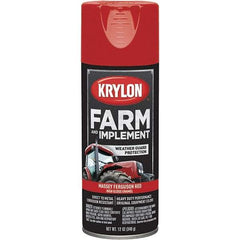 Krylon - Red (Massey Ferguson), 12 oz Net Fill, Gloss, Farm & Equipment Spray Paint - 12 oz Container, Use on Equipment - Best Tool & Supply