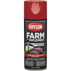 Krylon - Red (International Harvester), 12 oz Net Fill, Gloss, Farm & Equipment Spray Paint - 12 oz Container, Use on Equipment - Best Tool & Supply