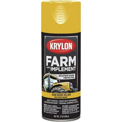 Krylon - Yellow (John Deere), 12 oz Net Fill, Gloss, Farm & Equipment Spray Paint - 12 oz Container, Use on Equipment - Best Tool & Supply