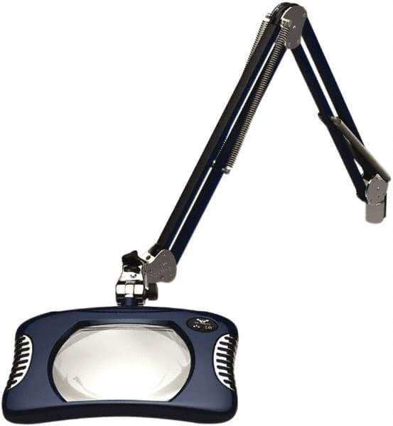 O.C. White - 43 Inch, Spring Suspension, Clamp on, LED, Spectre Blue, Magnifying Task Light - 8 Watt, 7.5 and 15 Volt, 2x Magnification, 5-1/4 Inch Wide, 7 Inch Long - Best Tool & Supply