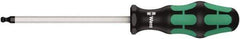 Wera - 2-1/2" Hex Ball End Driver - 4" Bade Length, Ergonomic Cushion Grip Handle, 181mm OAL - Best Tool & Supply