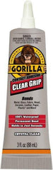 Gorilla Glue - 3 oz Tube Clear Contact Adhesive - 1 to 5 min Working Time, 24 hr Full Cure Time, Bonds to Masonry, Ceramic, Concrete, Fabric, Glass, Leather, Metal, Paper, Rubber, Velcro & Wood - Best Tool & Supply